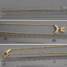 画像9: K18ダイヤモンドネックレス リボンモチーフ D0.15 3.1g 40cm (9)