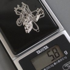 画像10: Pt900/850ダイヤモンドネックレス フラワーモチーフ D0.112 D0.23 5.8g 40cm 鑑別書 (10)