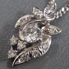 画像3: Pt900/850ダイヤモンドネックレス フラワーモチーフ D0.112 D0.23 5.8g 40cm 鑑別書 (3)