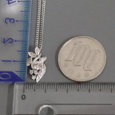 画像8: Pt900/850ダイヤモンドネックレス フラワーモチーフ D0.112 D0.23 5.8g 40cm 鑑別書 (8)