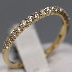 画像1: ヴァンドーム青山 K18 ダイヤモンドリング ハーフエタニティ D0.30 1.5g #10.5 内外箱 (1)