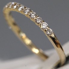 画像2: ヴァンドーム青山 K18 ダイヤモンドリング ハーフエタニティ D0.30 1.5g #10.5 内外箱 (2)