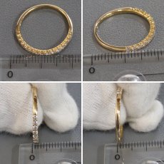 画像8: ヴァンドーム青山 K18 ダイヤモンドリング ハーフエタニティ D0.30 1.5g #10.5 内外箱 (8)
