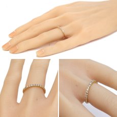 画像9: ヴァンドーム青山 K18 ダイヤモンドリング ハーフエタニティ D0.30 1.5g #10.5 内外箱 (9)
