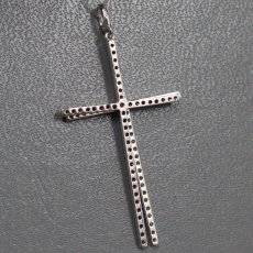 画像5: 750WGルビーダイヤモンドペンダントトップ ダブルクロス R0.55 D0.50 3.1g (5)