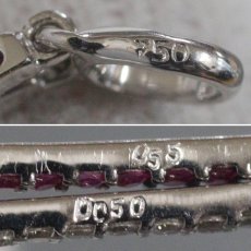 画像6: 750WGルビーダイヤモンドペンダントトップ ダブルクロス R0.55 D0.50 3.1g (6)