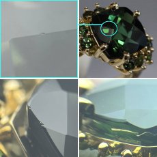 画像5: せきかず K18グリーントルマリンダイヤモンドリング GT4.22 GT0.83 D0.08 9.2g #12.5 鑑別カード (5)