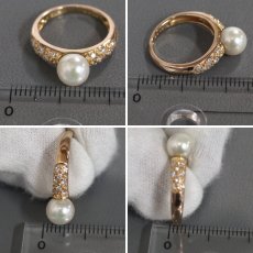 画像9: スタージュエリー K18PGパールダイヤモンドリング パール6.7mm D0.18 2.9g #6 (9)