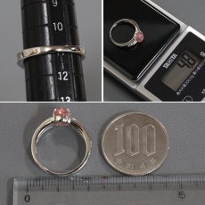 画像7: Pt950ロードクロサイトダイヤモンドリング 1.20 D0.18 4.7g #11 鑑別カード (7)