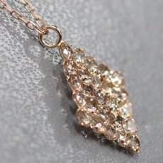 画像2: K18PGダイヤモンドネックレス D0.85 1.2g AJ付45cm (2)