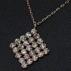 画像7: K18PGダイヤモンドネックレス D0.85 1.2g AJ付45cm (7)