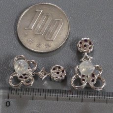 画像7: K18WGルビーダイヤモンドピアス R1.90×2 D0.45×2 キャッチ込み6.5g (7)
