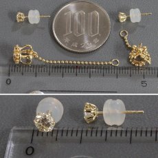 画像9: K18 ダイヤモンドピアス　D0.23 D0.26 2.5g 王冠モチーフ (9)