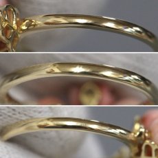 画像6: K18 サンゴ ダイヤモンド ルビー エメラルドリング 3.6g #10 鑑別カード (6)