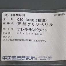 画像10: Pt900アレキサンドライトダイヤモンドリング A0.30 D0.50 4.3g #12.5 ソーティング (10)