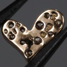 画像6: K18PG/YGダイヤモンドピアス ハート D0.15×2 1.1g (6)