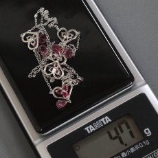 画像10: K18WGピンクトルマリンネックレス ハート 4.7g 44cm (10)