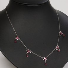画像5: K18WGピンクトルマリンネックレス ハート 4.7g 44cm (5)