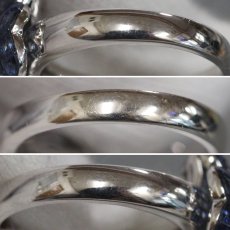 画像6: 750サファイアダイヤモンドリング 四つ葉クローバー S6.14 D0.16 8.1g #14.5 (6)