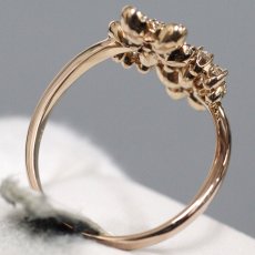 画像5: ポンテヴェキオ K18PGサファイアダイヤモンドリング フラワーモチーフ S0.23 D0.12 5.5g #20 (5)