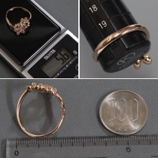 画像8: ポンテヴェキオ K18PGサファイアダイヤモンドリング フラワーモチーフ S0.23 D0.12 5.5g #20 (8)