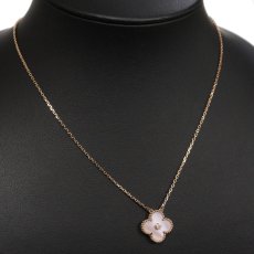 画像5: ヴァンクリーフ&アーペル ヴィンテージアルハンブラネックレス ピンクマザーオブパール 1PD 2025年ホリデー限定 750PG 6.1g(VCARPMOP00)内外箱 保証書 (5)