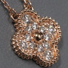 画像3: ヴァンクリーフ&アーペル ヴィンテージアルハンブラネックレス ダイヤモンド 750PG 5.4g(VCARP2R300)内外箱 保証書 (3)