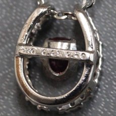 画像4: Pt900/850ルビーダイヤモンドネックレス 馬蹄モチーフ R0.59 D0.20 4.9g AJ付45cm (4)