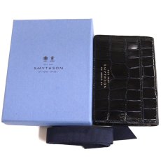 画像1: スマイソン Flat Card Holder in Mara 箱 ネイビー (1)