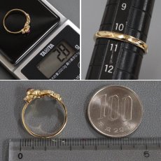 画像7: K18 ルビー ダイヤモンド リング 2.8g #11 バードモチーフ (7)