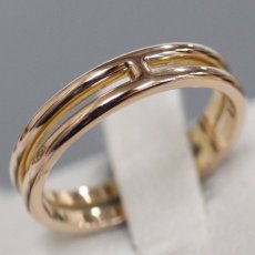 画像1: エルメス 750PG アリアンヌ ウェディング リング 2.6g #9(#49)保存袋 保証書 (1)
