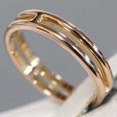 画像2: エルメス 750PG アリアンヌ ウェディング リング 2.6g #9(#49)保存袋 保証書 (2)