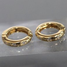 画像1: K18 ダイヤモンド イヤーカフ ピアリング D0.06×2 2.8g (1)