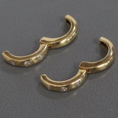 画像4: K18 ダイヤモンド イヤーカフ ピアリング D0.06×2 2.8g (4)