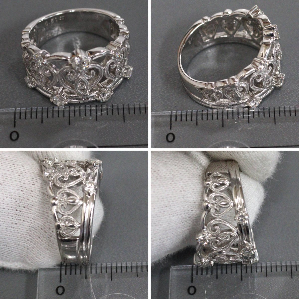 画像8: 750WG ダイヤモンド リング D0.51 7.8g #12 (8)