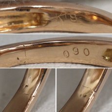 画像7: K18PG  ダイヤモンドリング D0.90 3.8g #8.5 (7)