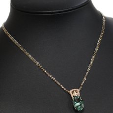 画像5: K18WG/YG フルオライト ダイヤモンドペンダント 11.505 D0.10 7.7g  44cm アジャスター ソーティング付 (5)