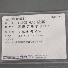 画像9: K18WG/YG フルオライト ダイヤモンドペンダント 11.505 D0.10 7.7g  44cm アジャスター ソーティング付 (9)