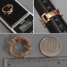 画像7: K18PG ダイヤモンドリング D0.50 6.2g #15 (7)