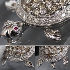 画像5: K18WG ダイヤモンド ルビーペンダント D2.05 R0.02 11.8g 45cm アジャスター付 (5)