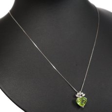 画像6: Pt900/850 スフェーン ダイヤモンド ネックレス S4.37 D0.18 D0.08 5.8g 44cm アジャスター付 ソーティング (6)