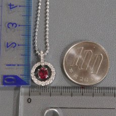 画像10: K18WG ルビー ダイヤモンド ペンダント R0.68 D0.28 5.7g 40cm (10)