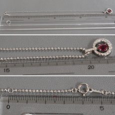 画像9: K18WG ルビー ダイヤモンド ペンダント R0.68 D0.28 5.7g 40cm (9)