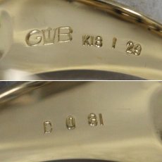 画像7: ゲインズボロー K18 ダイヤモンド サファイアリング D0.81 S1.29 7.4g #10 (7)