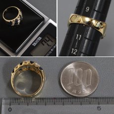 画像8: ゲインズボロー K18 ダイヤモンド サファイアリング D0.81 S1.29 7.4g #10 (8)