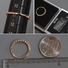 画像8: K18PG ダイヤモンドリング D0.43 1.5g #11 ハーフエタニティ (8)