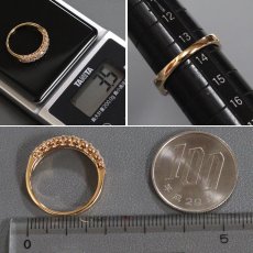 画像8: K18PG ダイヤモンドリング  D0.85 3.5g #13.5 (8)