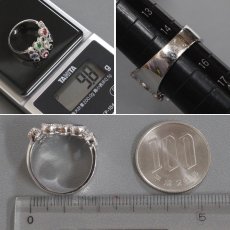 画像8: 750WG マルチカラーストーンリング 9.8g #15  鑑別カード (8)