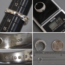 画像7: Pt900 アレキサンドライト ダイヤモンド リング A0.280 D0.39 6.6g #13 鑑別書 (7)