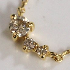画像4: ヨンドシー K18 ダイヤモンド ネックレス 1.0g 39cm 内外箱 (4)
